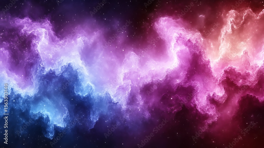 Fototapeta premium Cosmic Nebula with Purple Pink Blue.