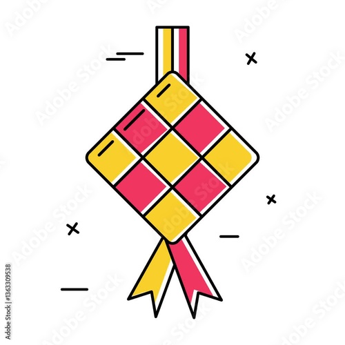 aketupatketupat dynamic lottle animation of a al fitr al adha asset animation Ideal for motion graphics