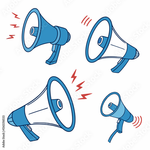 set of megaphone