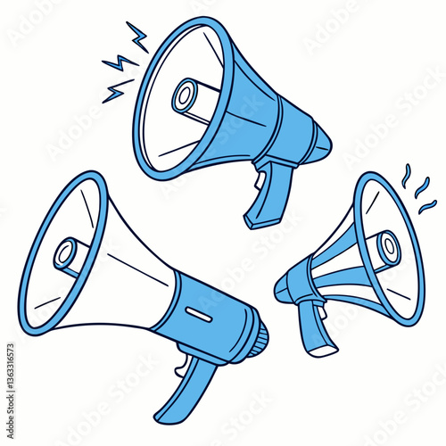 vector illustration of a megaphone