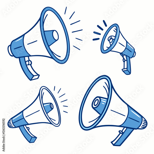 megaphone icon set