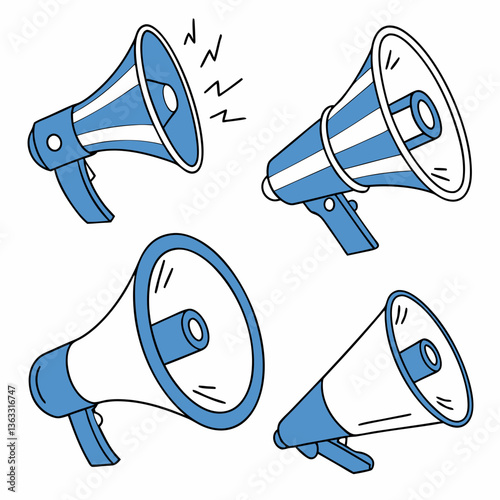 set of megaphone