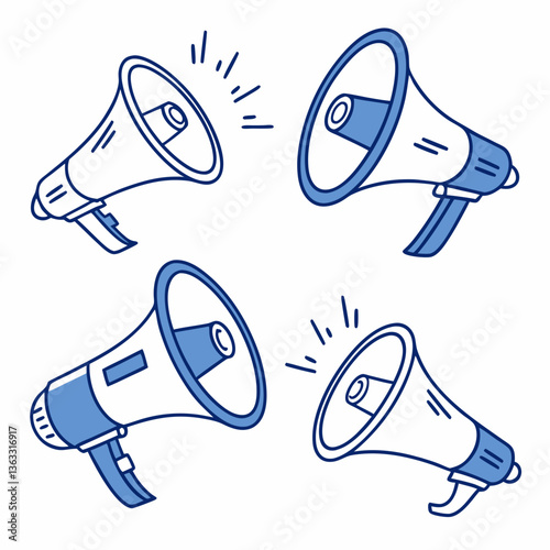vector illustration of a megaphone