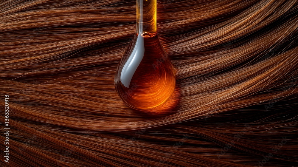 custom made wallpaper toronto digitalA shiny drop of oil over beautiful reddish brown hair
