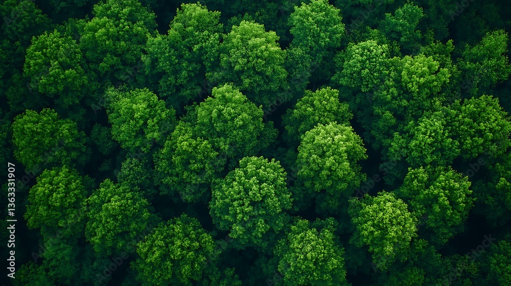 Naklejka premium Forest Canopy Aerial View (1)