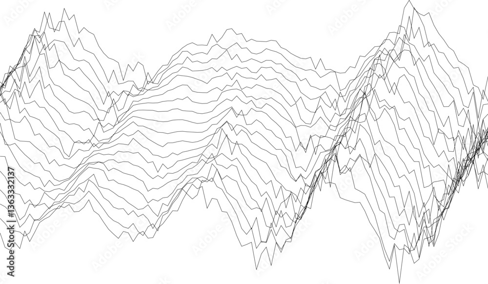 Fototapeta premium Abstract geometric wave pattern for modern and dynamic design projects.