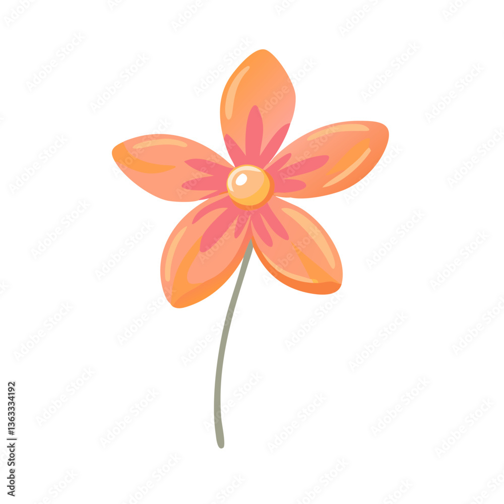 Obraz premium Flower illustration, figure pattern, flower background, flower material, figure graphic, spring poster, flower pattern, flower sticker, plant drawing, emotional flower, figure branding, flower texture