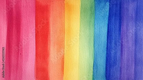 A vibrant watercolor background featuring vertical stripes in various colors, creating a cheerful and artistic effect.