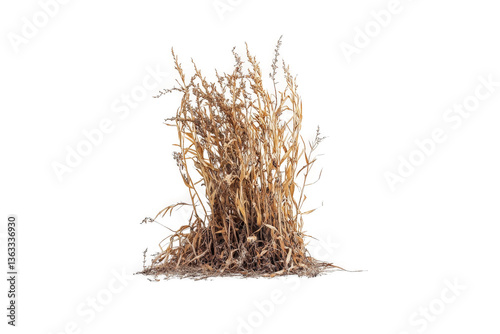 Obraz na płótnie a pile of dried grass on a white background cutout and isolated on transparent background w salonie