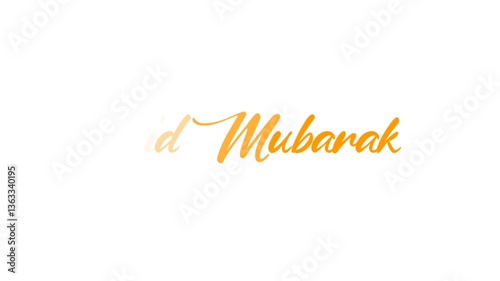 Eid Mubarak text animate video 