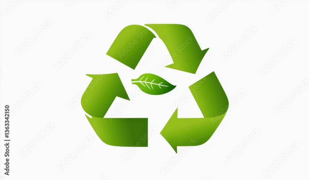Eco-Friendly Green Recycling Symbol Vector Logo Design with Flat Colors and Clear Edges Eco-Friendly Green Recycling Symbol Vector Logo Design with Flat Colors and Clear Edges