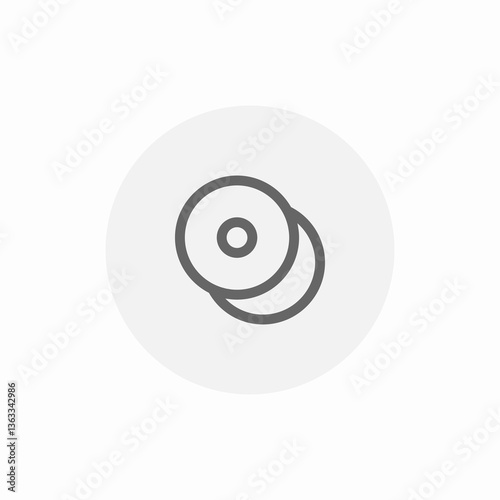disc stack icon sign vector