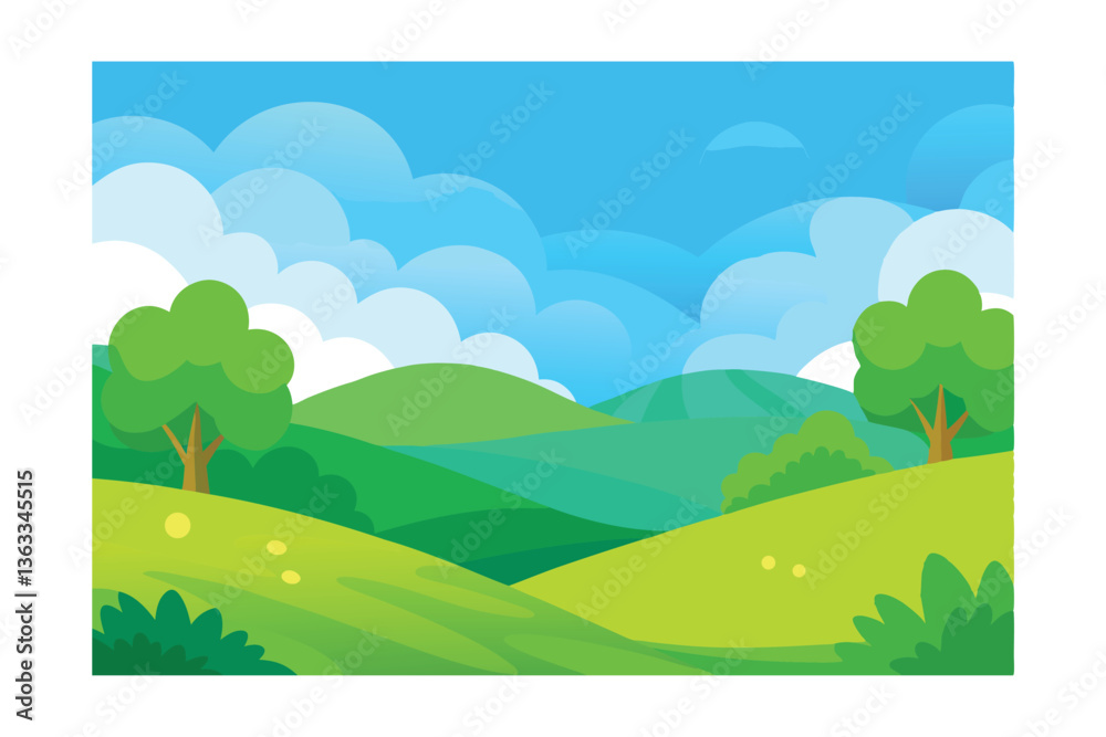 Fototapeta premium landscape with mountains and blue sky