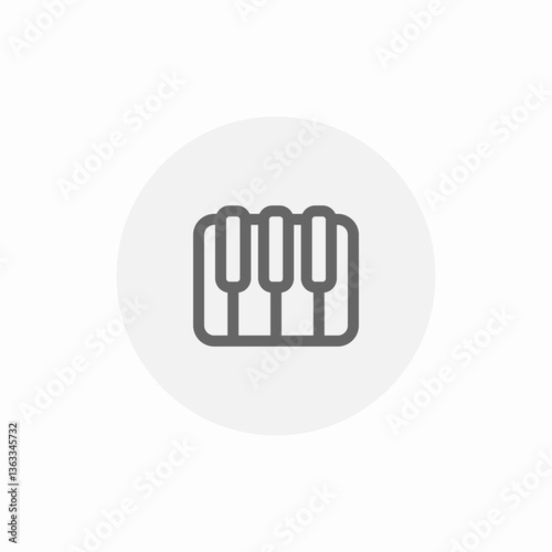 piano keys icon sign vector