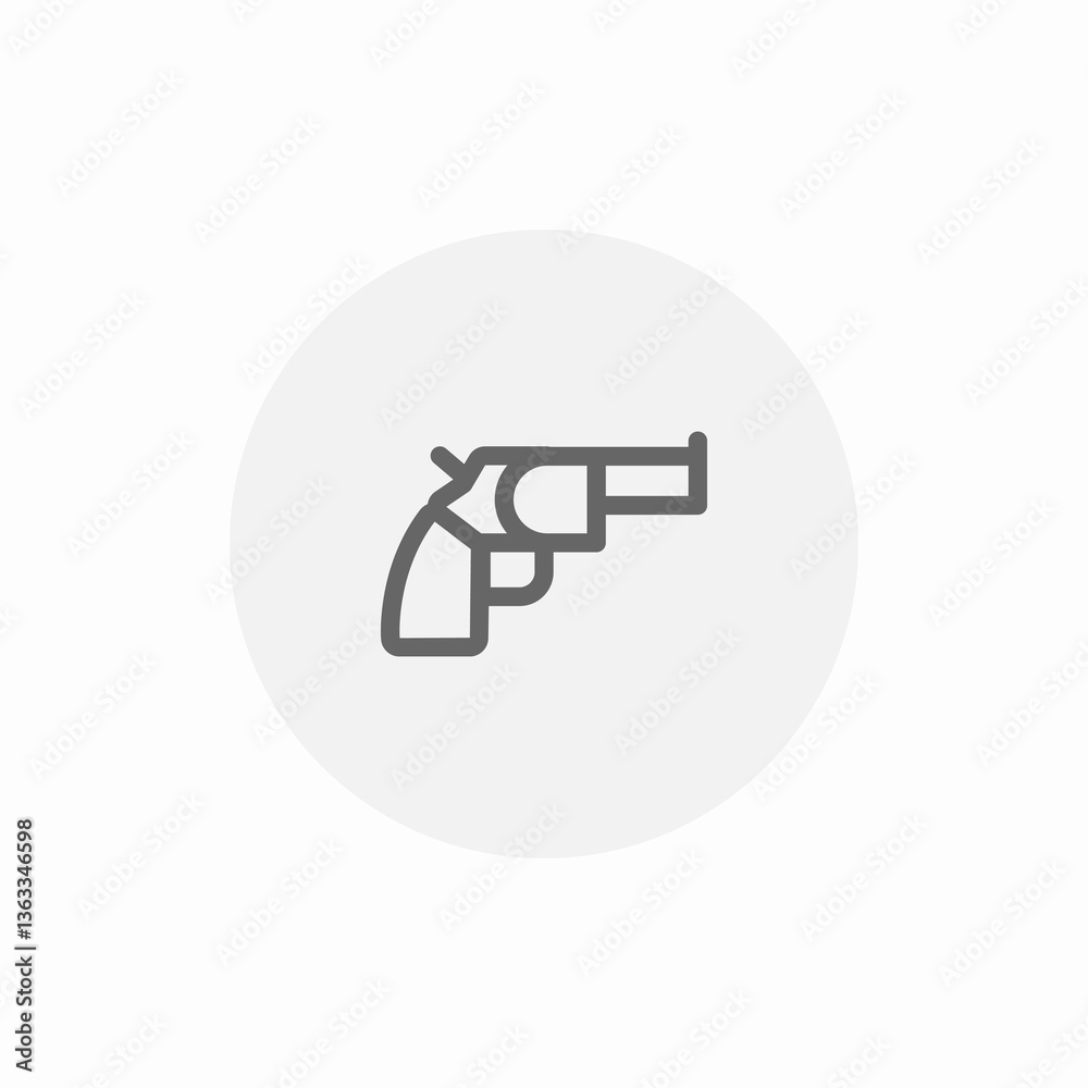 pistol handgun icon sign vector pistol handgun icon sign vector