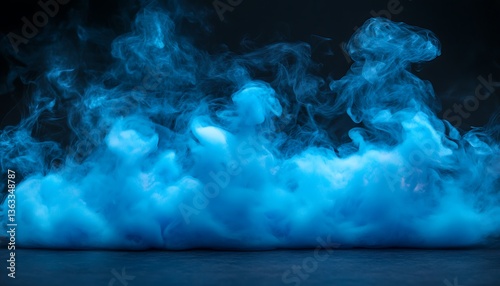 Abstract Blue Smoke Cloud.