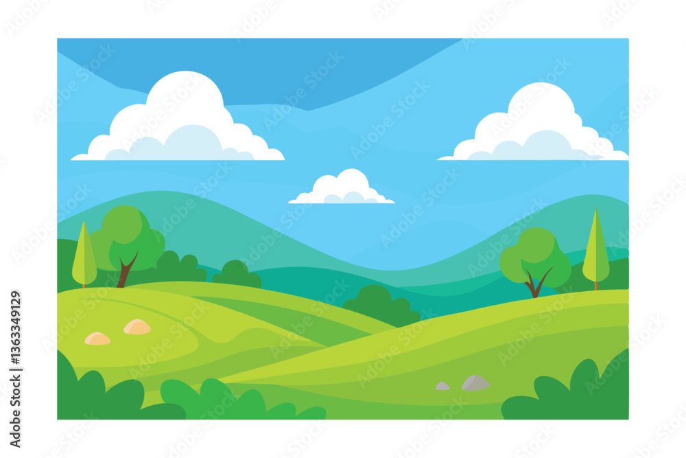 Obraz premium landscape with mountains and clouds