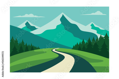 mountain road in the mountains