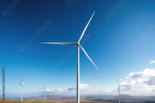 Wallpaper Mural vast landscape dotted with towering wind turbines rising under crisp blue sky serene and inspiring creating harmonious Torontodigital.ca