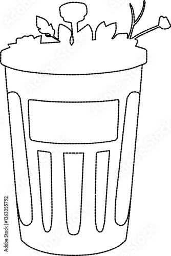 Compost Bin icon with transparent