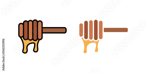 Honey icon set. for mobile concept and web design on white background
