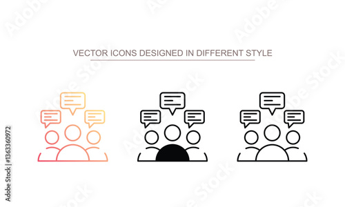 Forum icon design with white background stock illustration