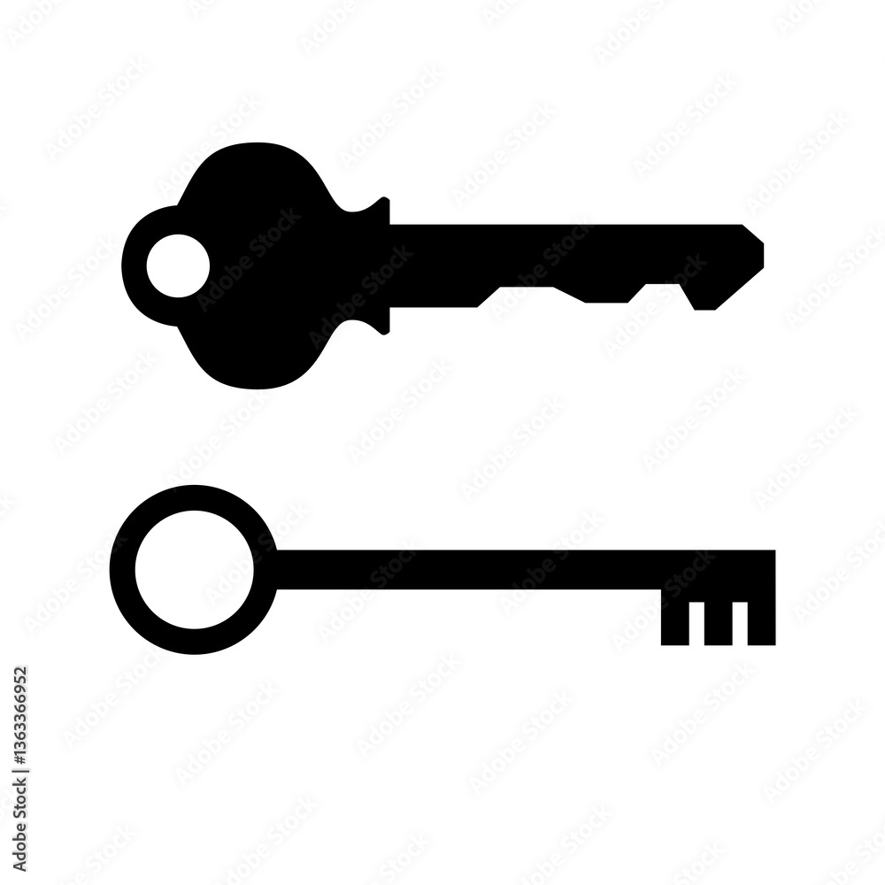 vector illustration of an old key vector illustration of an old key