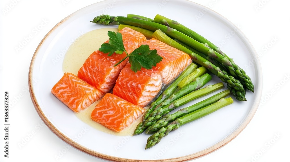 Salmon and Asparagus with Lemon Butter Sauce Salmon and Asparagus with Lemon Butter Sauce