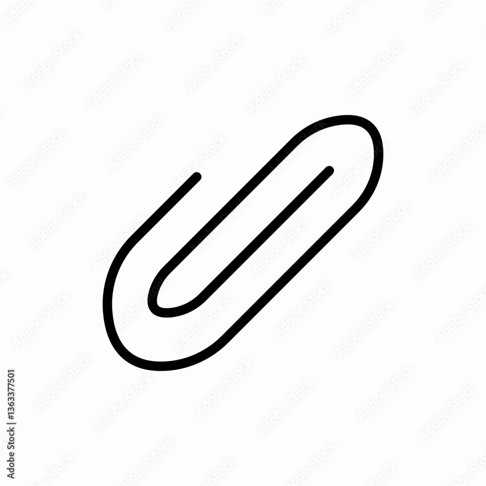 Attachment clip file icon vector sign Attachment clip file icon vector sign