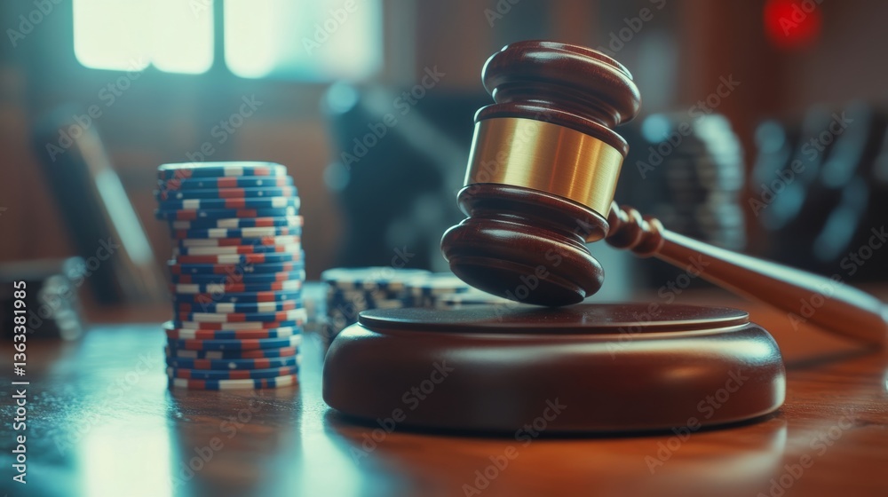 Legal proceedings involving gambling and casino regulations in a court setting