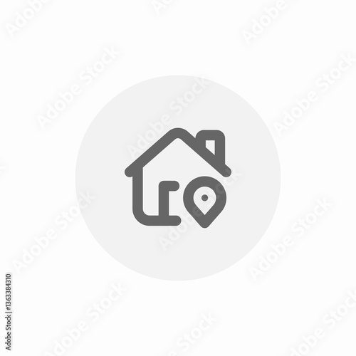 house location icon sign vector