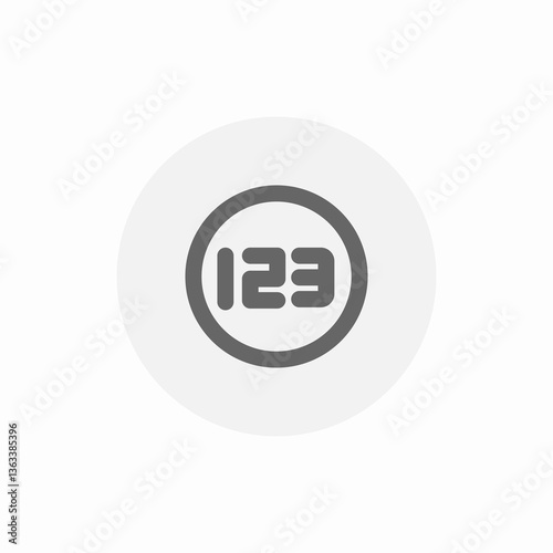 number settings icon sign vector