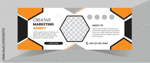 Marketing creative Facebook cover template design and unique template design 