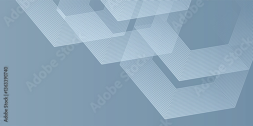 Abstract hexagon lines on gray background. Geometric stripe line art design for poster, brochure, cover, website, banner.vector background art