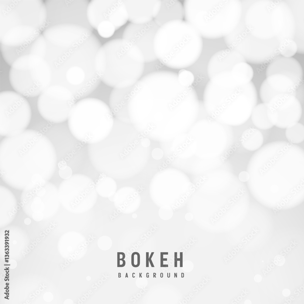 Soft White Bokeh Background
