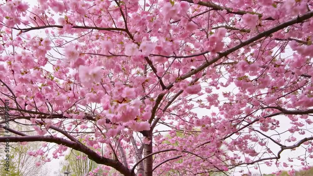 Pink Cherry Blossoms Blooming, Springtime, Natural Beauty Pink Cherry Blossoms Blooming, Springtime, Natural Beauty