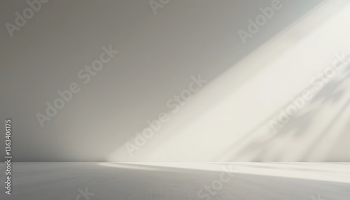 Illuminated minimalist space indoor room photography clean environment top-down view serenity and focus