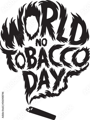 World No Tobacco Day Smoke Awareness Campaign Illustration