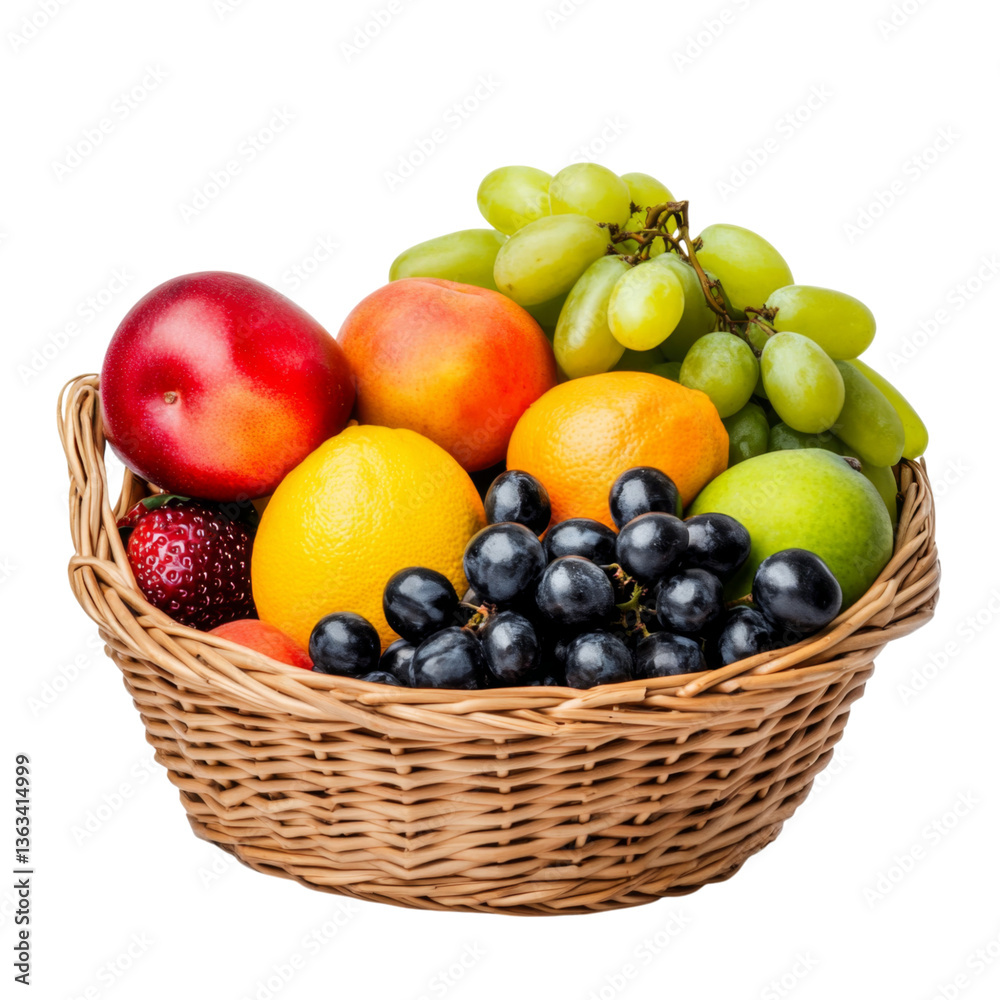 Vibrant Fruit Basket - A Colorful Bounty of Fresh Produce Vibrant Fruit Basket - A Colorful Bounty of Fresh Produce