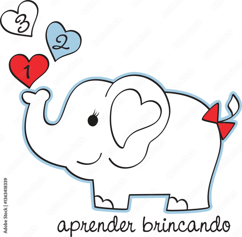 Cute Elephant with Numbers: Learn While Playing Cute Elephant with Numbers: Learn While Playing