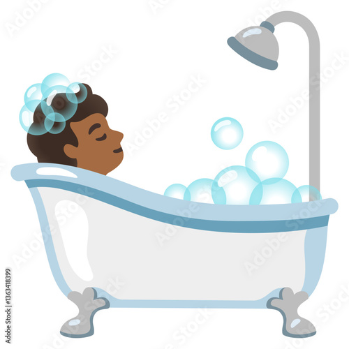 Person Taking Bath
