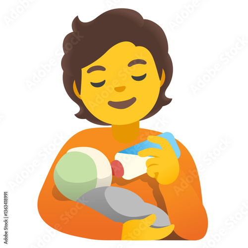 Woman Feeding Baby
