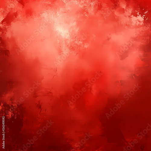 Soft red abstract background with painterly brush strokes and light center gradient
