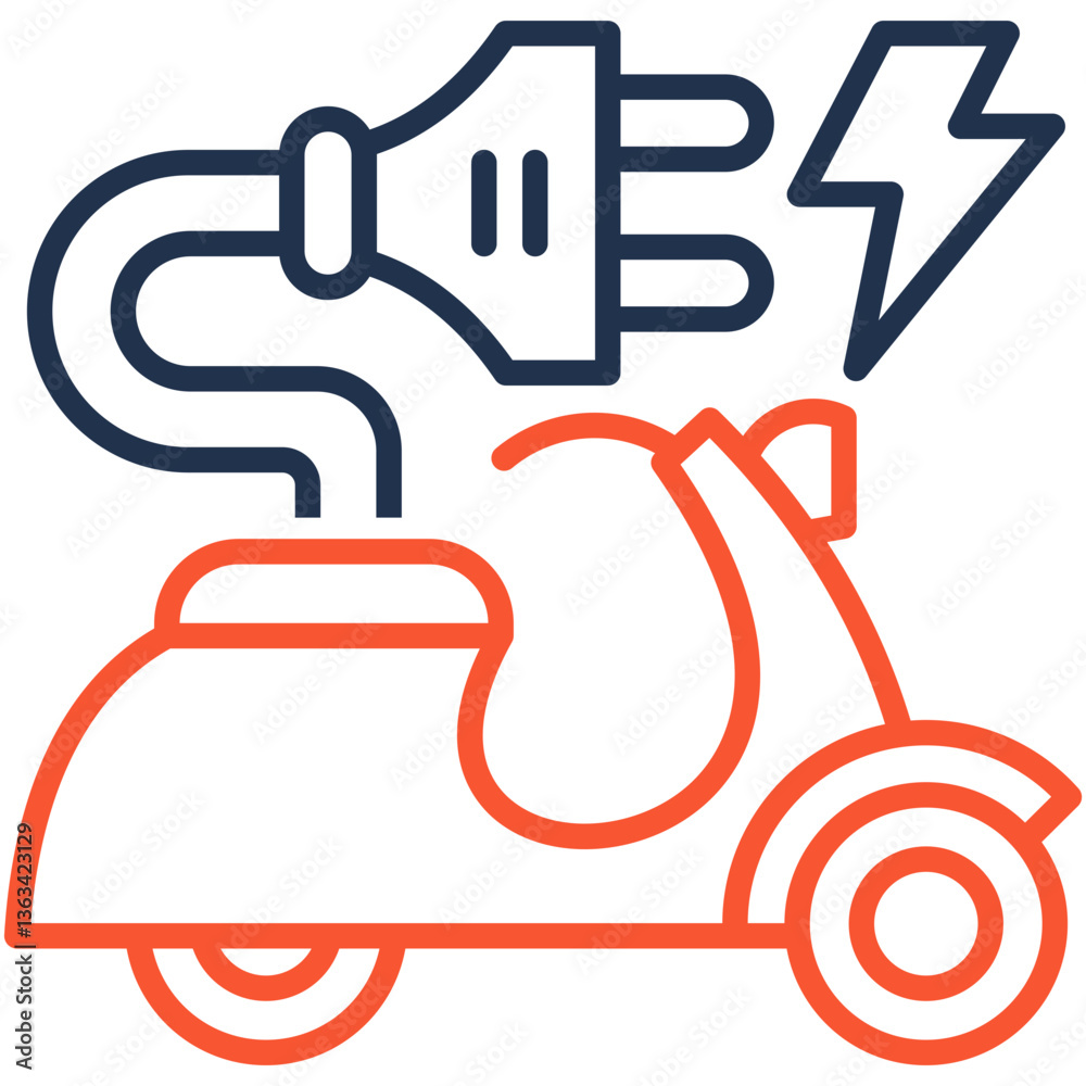 Electric Motorcycle icon Electric Motorcycle icon