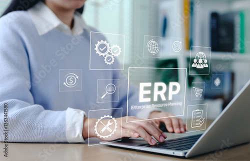 Konstfotografi ERP Enterprise Resource Planning system concept