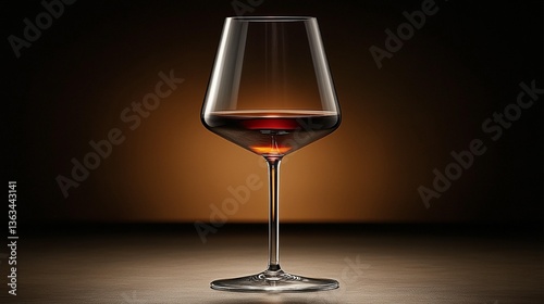 Dark Red Wine in Elegant Glass
