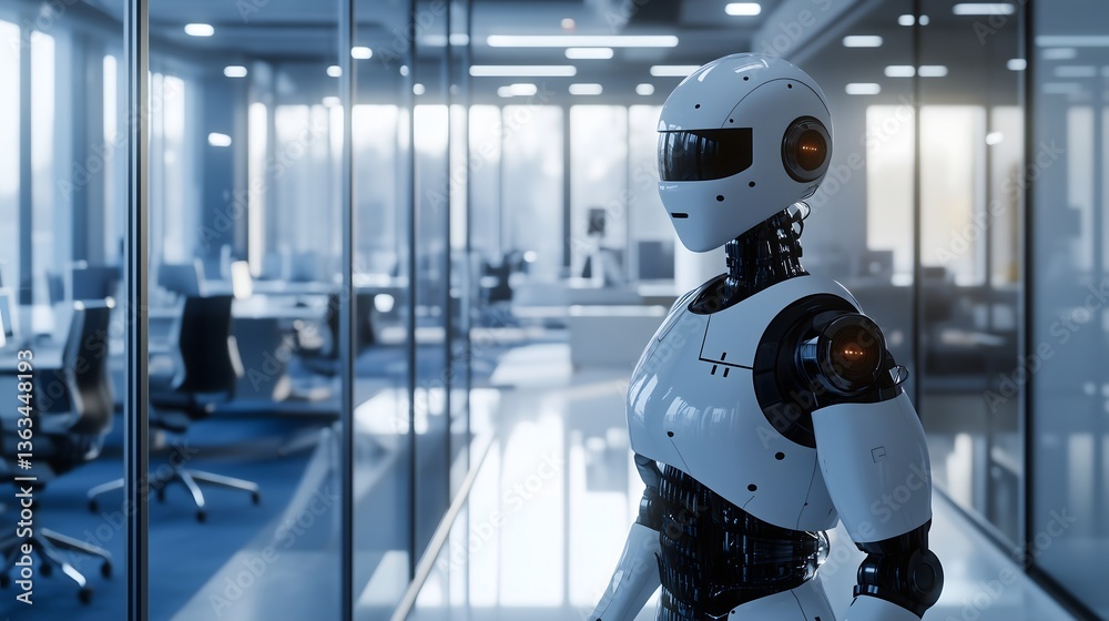 Robot Assistant in Futuristic Office Robot Assistant in Futuristic Office