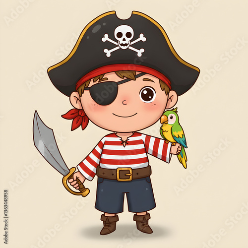 cartoon pirate boy