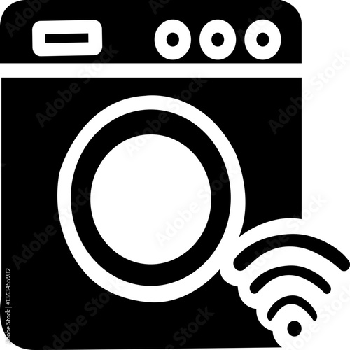 washing machine vector illustration on a white background, water, dresses