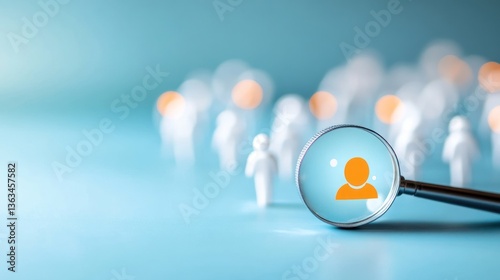 Focus on unique talent magnifying glass